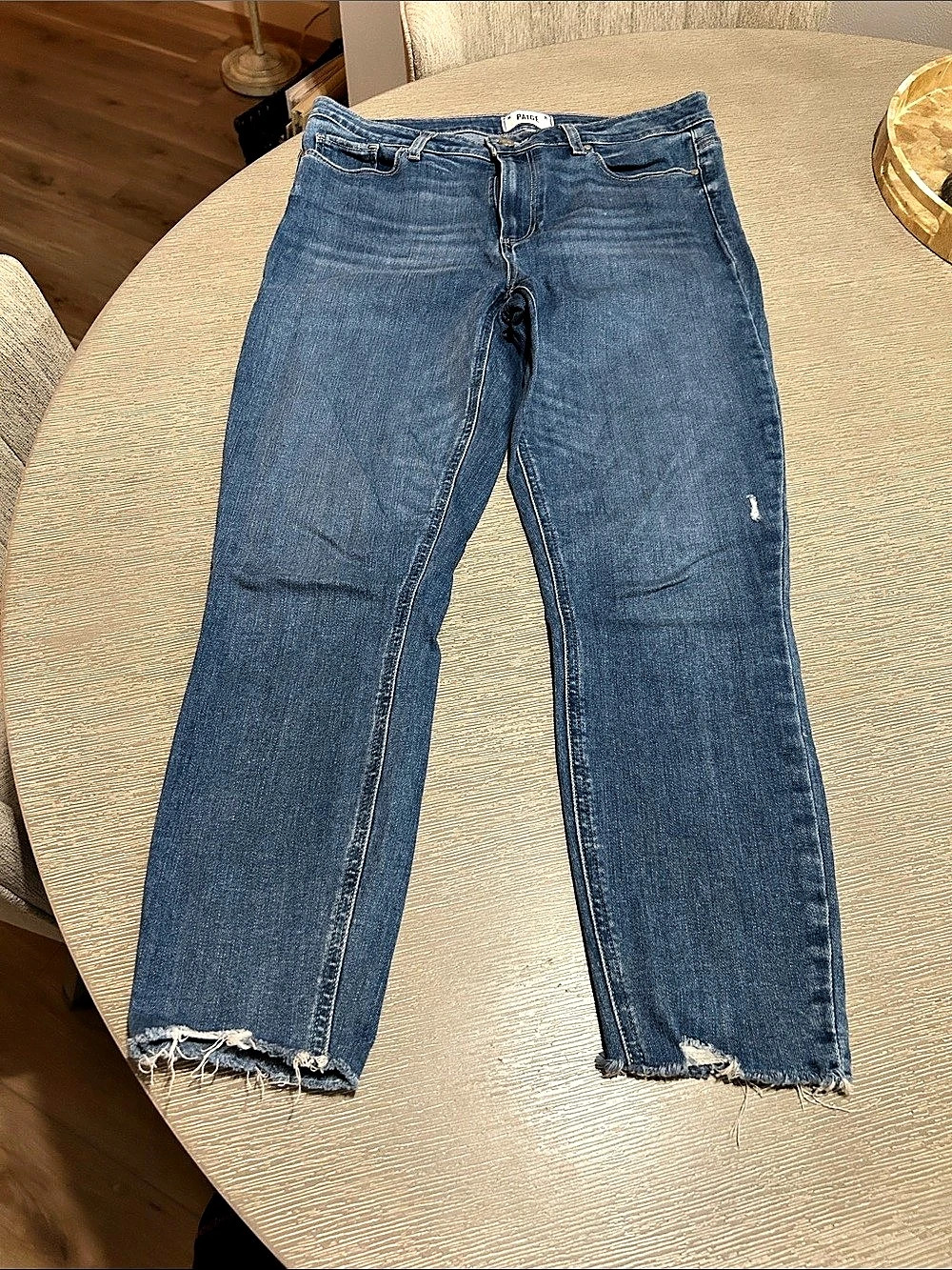 PAIGE Verdugo Ankle Skinny Jeans Blue Waist 32